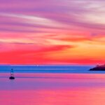 Sonnenuntergang auf einem Boot mit Skipper